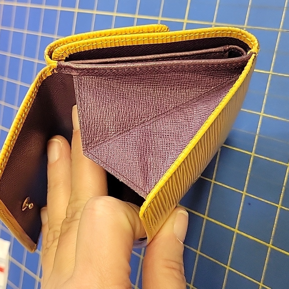 Louis Vuitton Yellow 4.5" x 4" x 1" Wallet - Picture 9 of 13